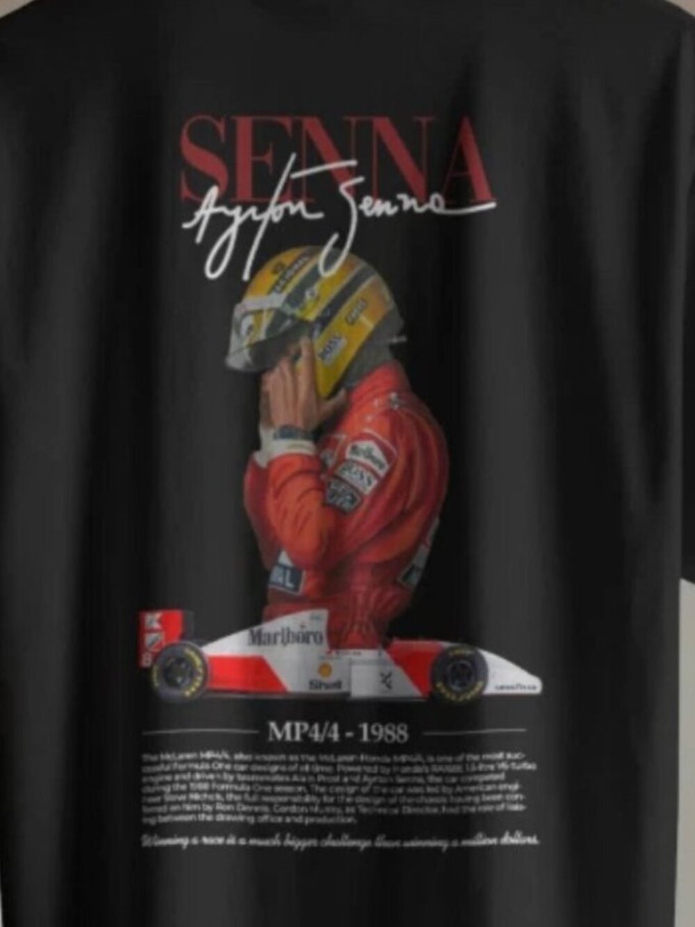 Ayrton Senna F1 Fan Art Graphic Unisex T Shirt 252 - Picture 2 of 5